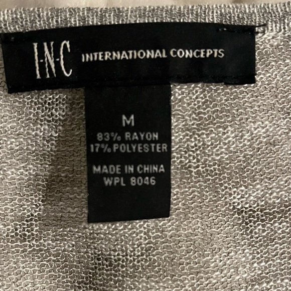 🍒INC INTERNATIONAL CONCEPTS GREY LIGHTWEIGHT CARDIGAN SIZE MEDIUM🍒 - Picture 6 of 7